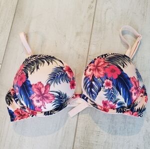 VICTORIA'S SECRET PINK Hawaiian Print Push Up BrA